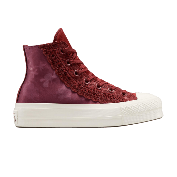 Converse Wmns Chuck Taylor All Star Lift Platform High 'Floral Satin' — Rottin Apple/Egret