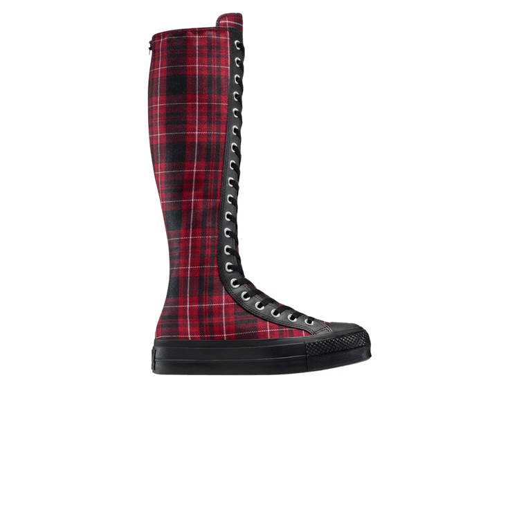 Converse Wmns Chuck Taylor All Star Lift Platform XX High 'Plaid' — Park Red/Black/Vintage White