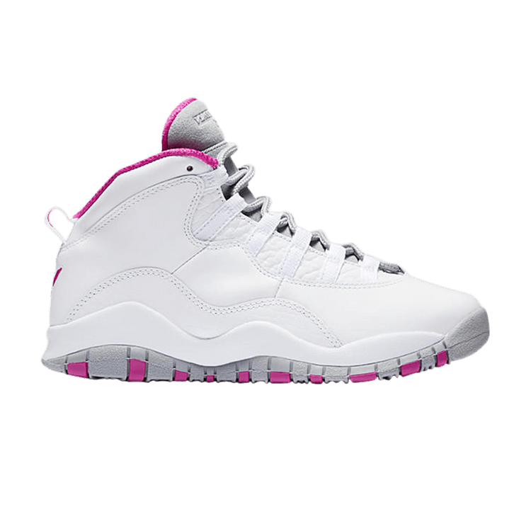 Air Jordan 10 Retro GS 'Maya Moore' — White/White-Fuchsia Flash-Wolf Grey