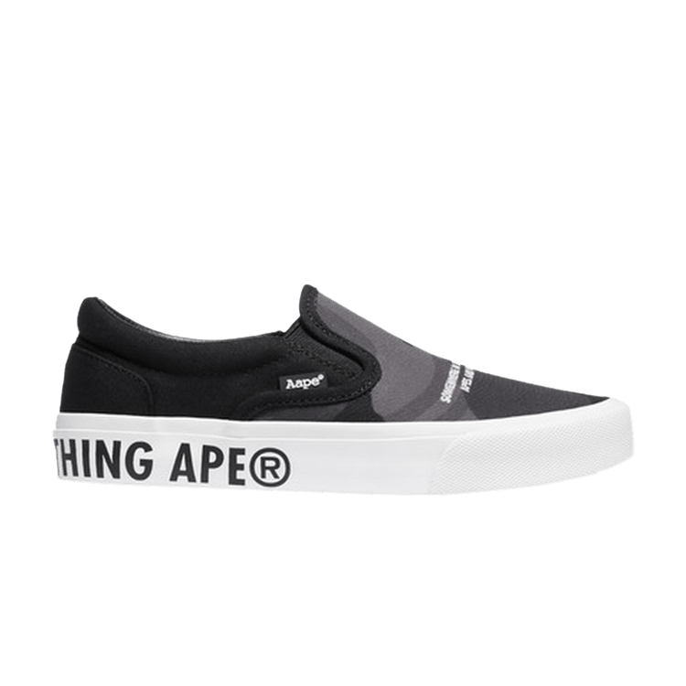 BAPE AAPE Slip-On 'Black Camo' — Black