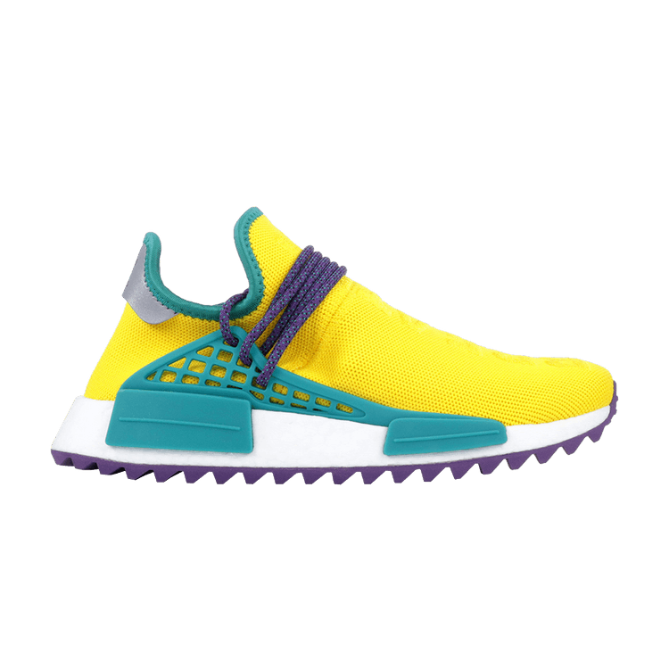 Pharrell x adidas NMD Human Race Trail 'Friends &amp; Family' — Yellow/Teal/Purple