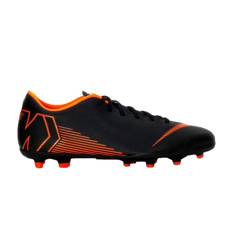 Nike Mercurial Vapor 12 Club FG MG 'Black Total Orange' — Black/Total Orange/White