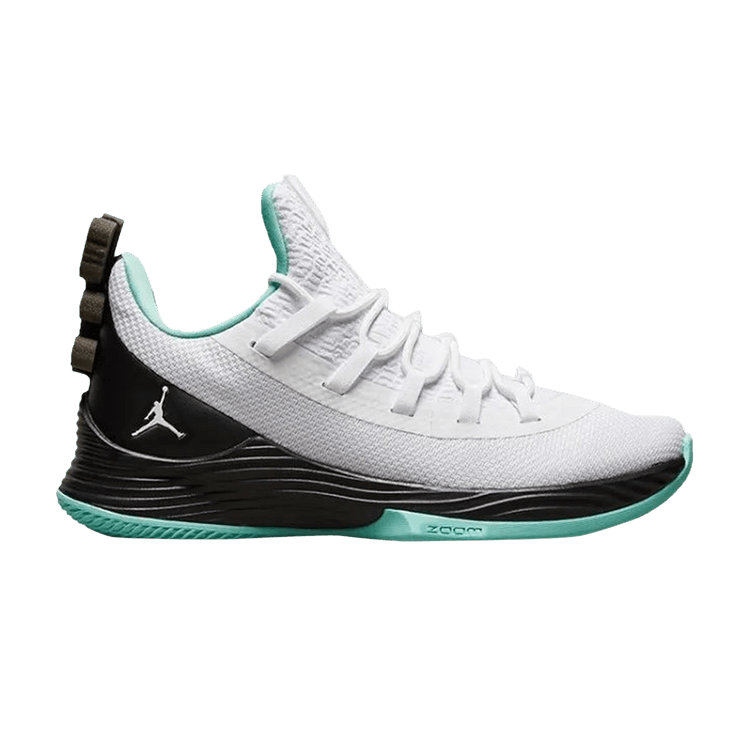 Air Jordan Ultra.Fly 2 Low 'White Emerald Rise' — White/White/Black/Emerald Rise