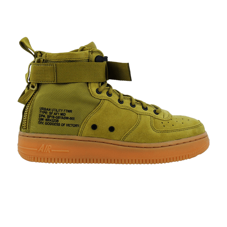 Nike SF Air Force 1 GS 'Desert Moss' — Desert Moss/Gum Medium Brown-Black-Desert Moss
