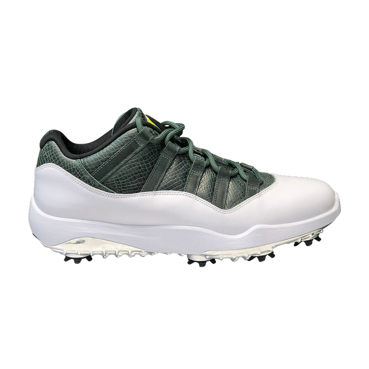 Air Jordan 11 Low Golf NRG 'Masters' — White/Fir-Opti Yellow-Chrome