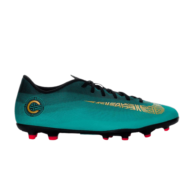 CR7 x Nike Mercurial Vapor 12 Club MG 'The Pride of Portugal' — Clear Jade/Metallic Vivid Gold/Black