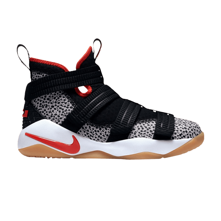 Nike LeBron Soldier 11 SFG GS 'Safari' — Black/Team Orange/White/Atmosphere Grey