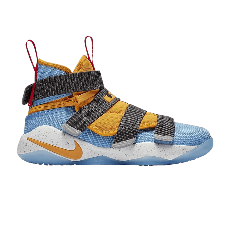 Nike LeBron Soldier 11 FlyEase GS 'University Blue Gold' — University Gold/University Red/University Blue/White