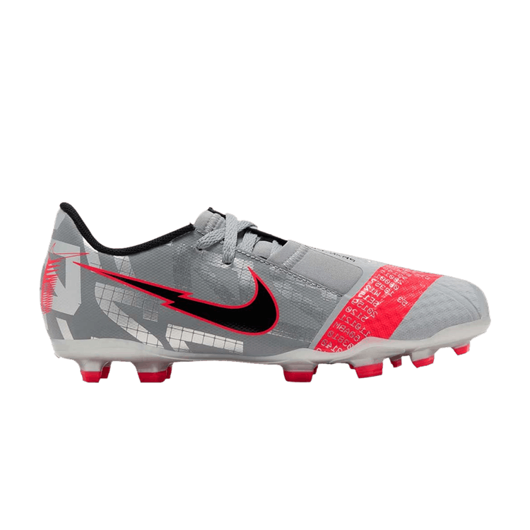 Nike Phantom Venom Academy FG GS 'Metallic Grey Crimson' — Metallic Bomber Grey/Particle Grey/Laser Crimson/Black