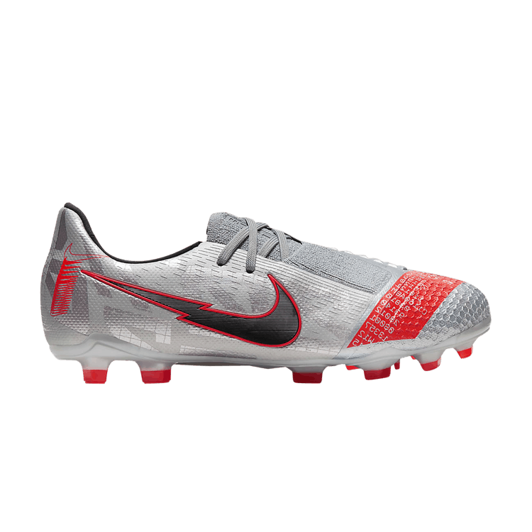 Nike Phantom Venom Elite FG GS 'Metallic Bomber Grey Crimson' — Metallic Bomber Grey/Particle Grey/Laser Crimson/Black