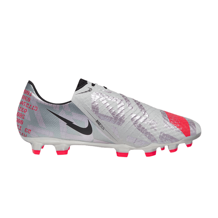 Nike Phantom Venom Academy FG 'Metallic Grey Crimson' — Metallic Bomber Grey/Particle Grey/Laser Crimson/Black