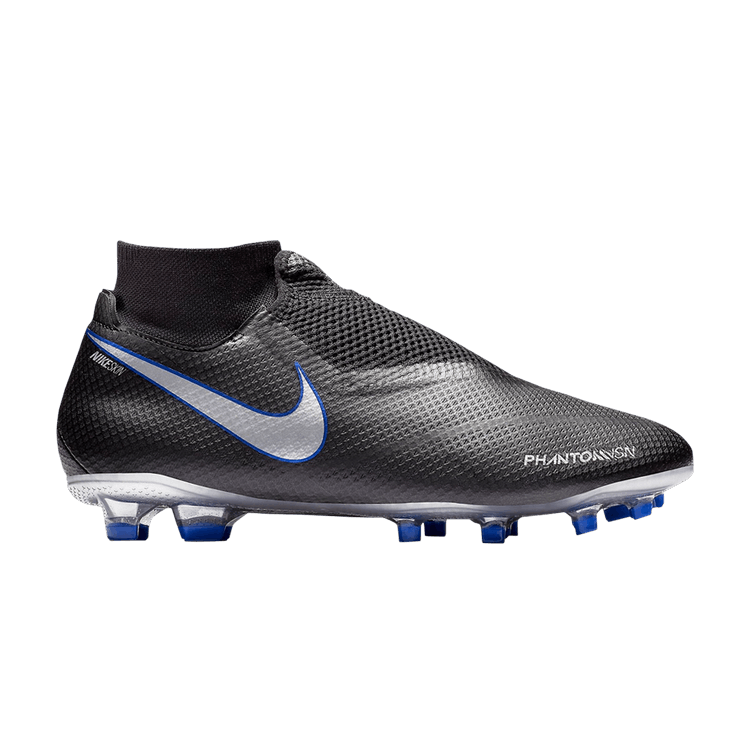 Nike Phantom Vision Pro DF FG 'Black Racer Blue' — Black/Metallic Silver/Racer Blue