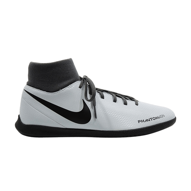 Nike Phantom Vision Club DF IC 'Pure Platinum Black' — Pure Platinum/Black/Light Crimson/Dark Grey