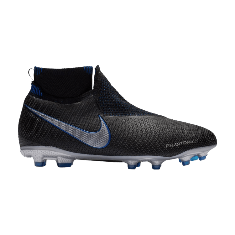 Nike Phantom Vision Elite DF FG/MG GS 'Black Metallic Silver' — Black/Metallic Silver/Racer Blue