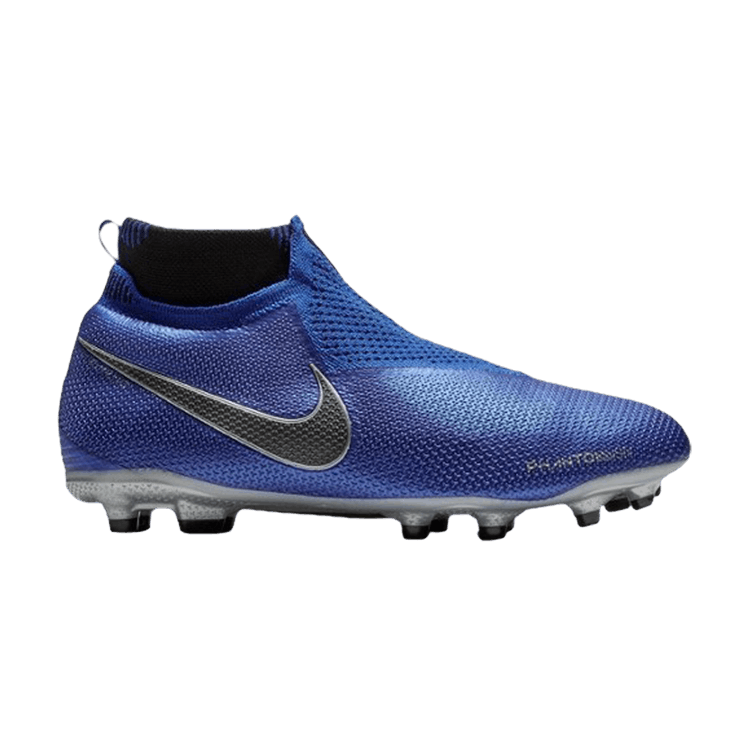 Nike Phantom Vision Elite DF FG/MG GS 'Racer Blue Metallic Silver' — Racer Blue/Metallic Silver/Black/Volt
