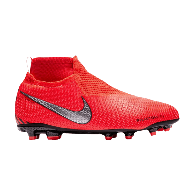 Nike Phantom Vision Elite DF FG MG GS 'Bright Crimson' — Bright Crimson/Metallic Silver