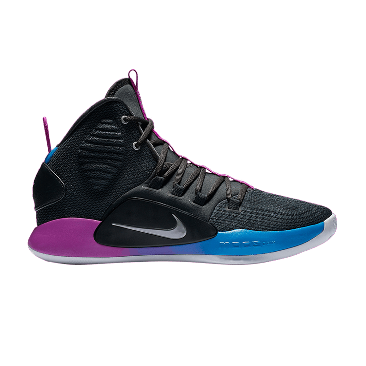 Nike Hyperdunk X 'Flight Huarache' — Anthracite/Black-Hyper Violet-Metallic Silver