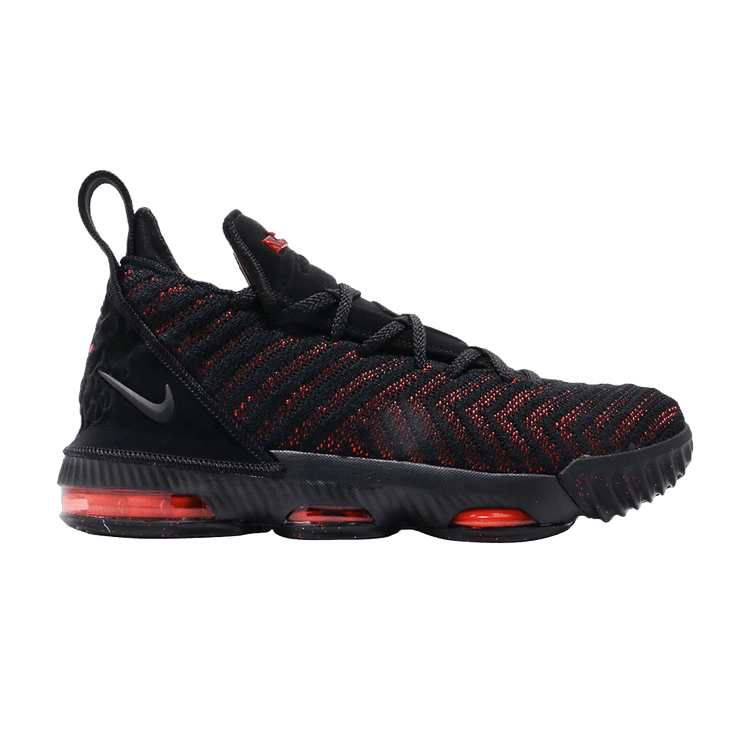 Nike LeBron 16 GS 'Fresh Bred' — Black/Black-University Red