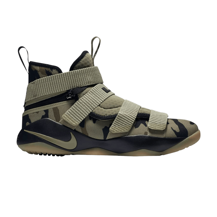 Nike LeBron Soldier 11 FlyEase Extra Wide 'Neutral Olive Camo' — Neutral Olive/Neutral Olive