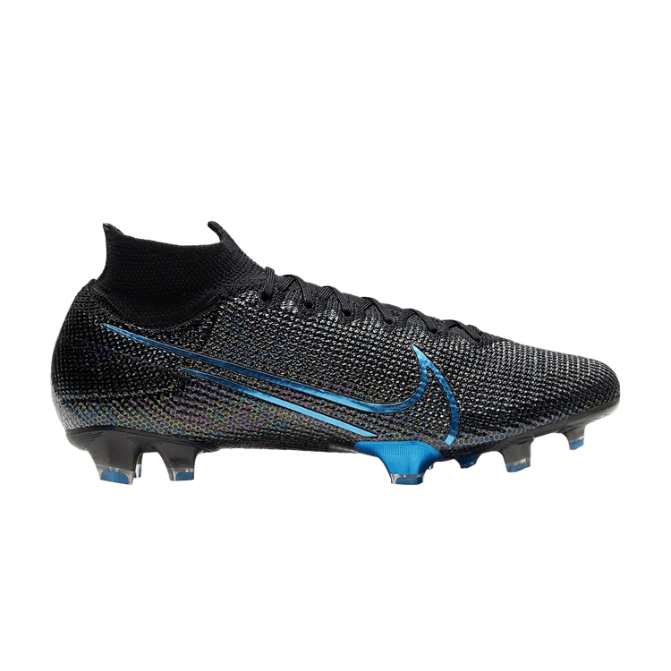 Nike Mercurial Superfly 7 Elite FG 'Black Laser Blue' — Black/Black/Anthracite/Laser Blue