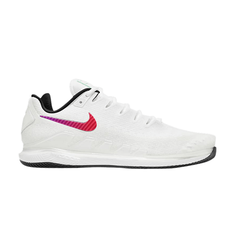 Nike Court Air Zoom Vapor X Knit HC 'Ombre Swoosh' — Summit White/Black/Electro Green/White