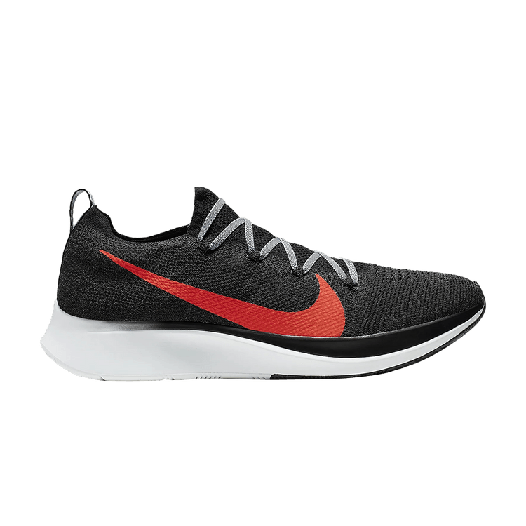 Nike Zoom Fly Flyknit 'Black Bright Crimson' — Black/Obsidian Mist/Pure Platinum/Bright Crimson
