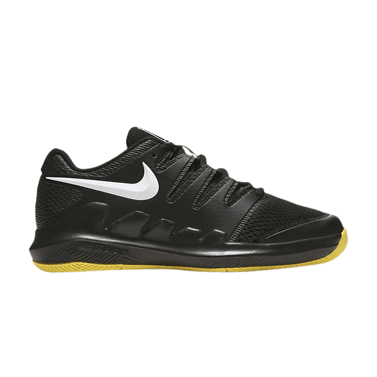 Nike Court Vapor X GS 'Black Speed Yellow' — Black/Speed Yellow/White