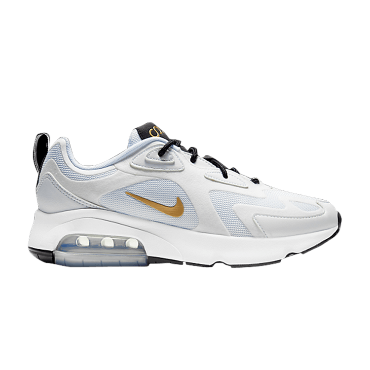 Nike Wmns Air Max 200 'White Metallic Gold' — White/Metallic Gold-Black-Metallic