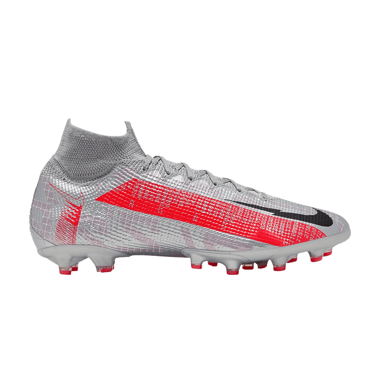 Nike Mercurial Superfly 7 Elite AG Pro 'Metallic Grey Crimson' — Metallic Bomber Grey/Particle Grey/Laser Crimson/Black