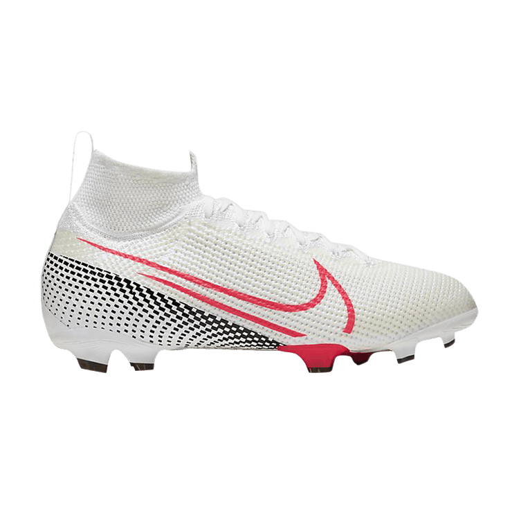 Nike Mercurial Superfly 7 Elite FG GS 'White Crimson' — White/Black/Laser Crimson