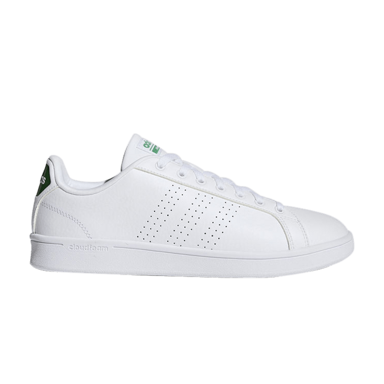 Adidas Cloudfoam Advantage Clean 'Footwear White' — Footwear White/Green