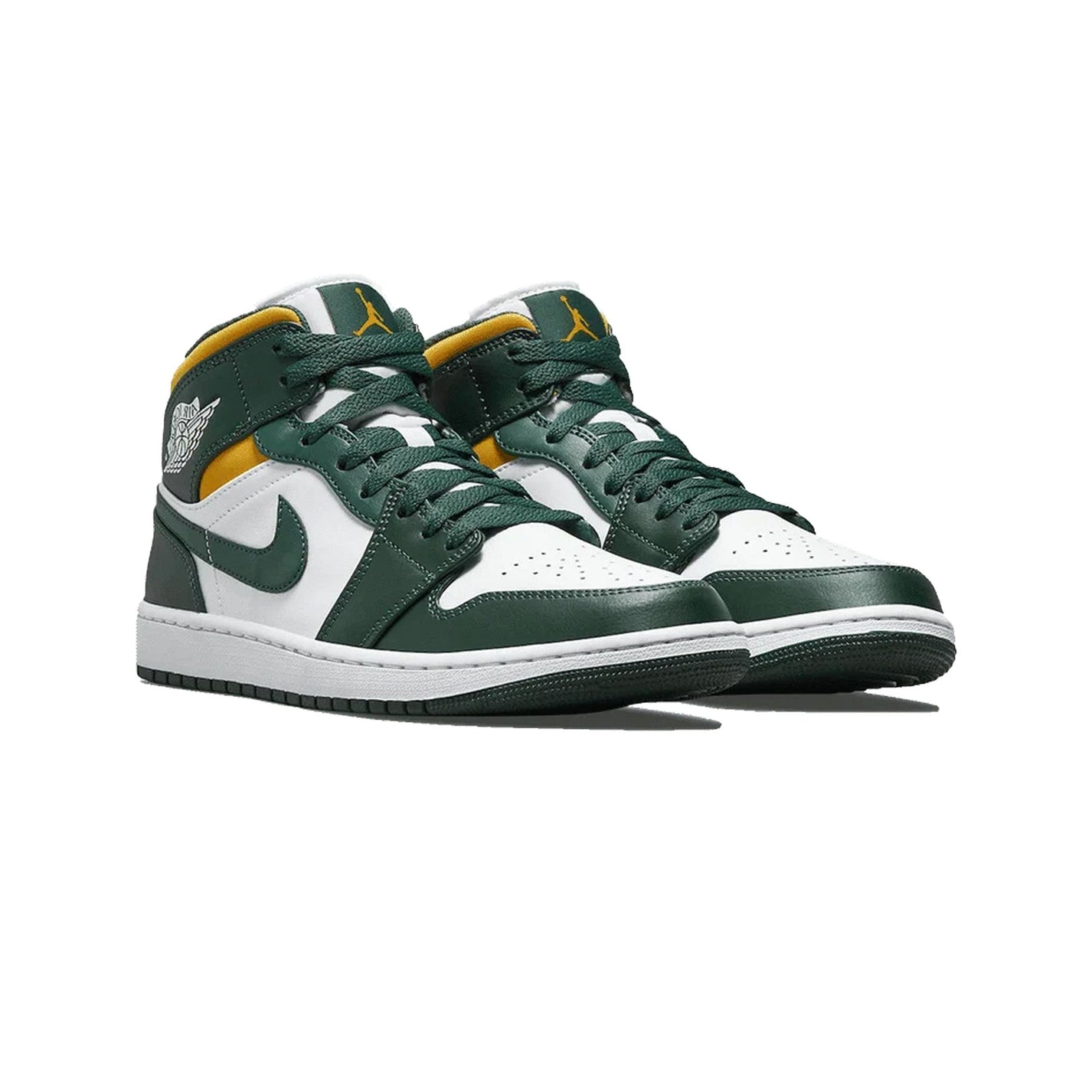 Air Jordan 1 Mid 'Green &amp; Gold'
