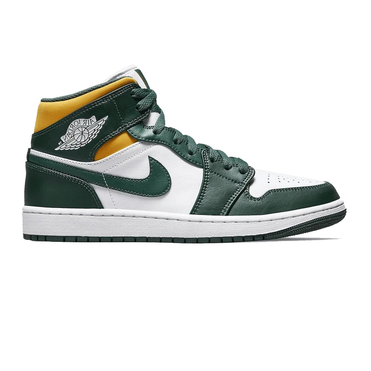 Air Jordan 1 Mid 'Green &amp; Gold'