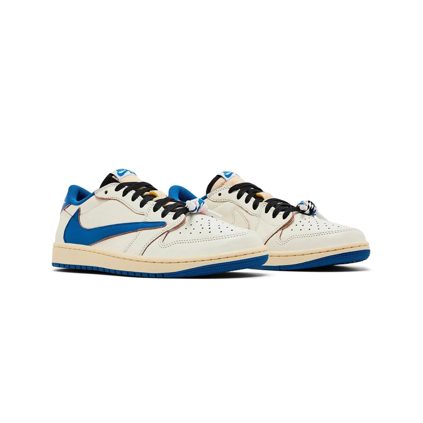 Air Jordan 1 Retro Low OG SP Fragment x Travis Scott 'Sail / Military Blue' (2025)