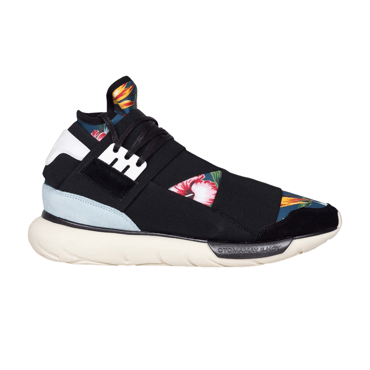 Adidas Y-3 Qasa High 'Black Floral' — Graphic/Black/Vapour Blue