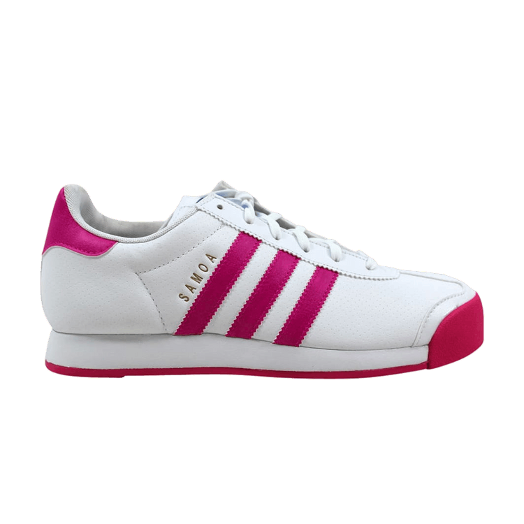 Adidas Samoa Perforated GS 'White Pink' — White/Pink