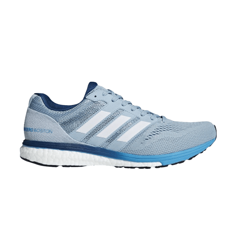 Adidas Adizero Boston 7 'Grey Shock Cyan' — Ash Grey/Footwear White/Shock Cyan