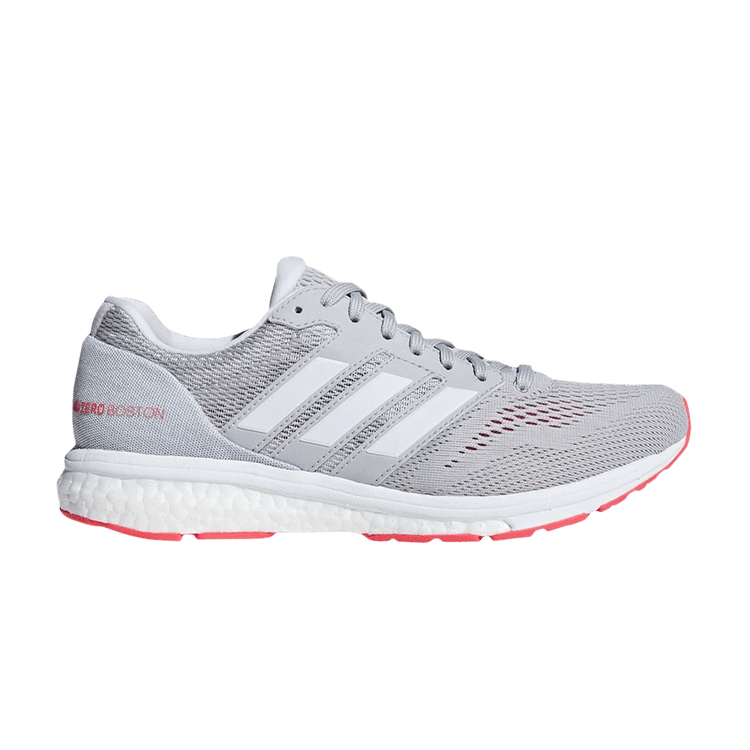 Adidas Wmns Adizero Boston 7 'Grey Shock Red' — Grey Two/Cloud White/Shock Red