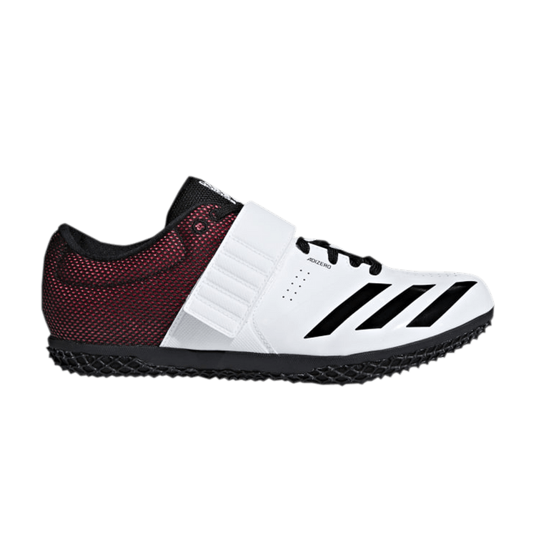 Adidas Adizero High Jump 'White Shock Red' — Cloud White/Core Black/Shock Red