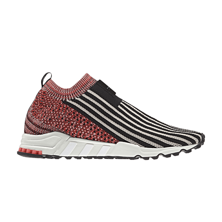 Adidas Wmns EQT Support Sock Primeknit 'Black Trace Scarlet' — Core Black/Clear Brown/Trace Scarlet