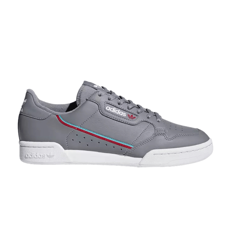 Adidas Continental 80 'Grey' — Grey/Hi-Res Aqua/Scarlet