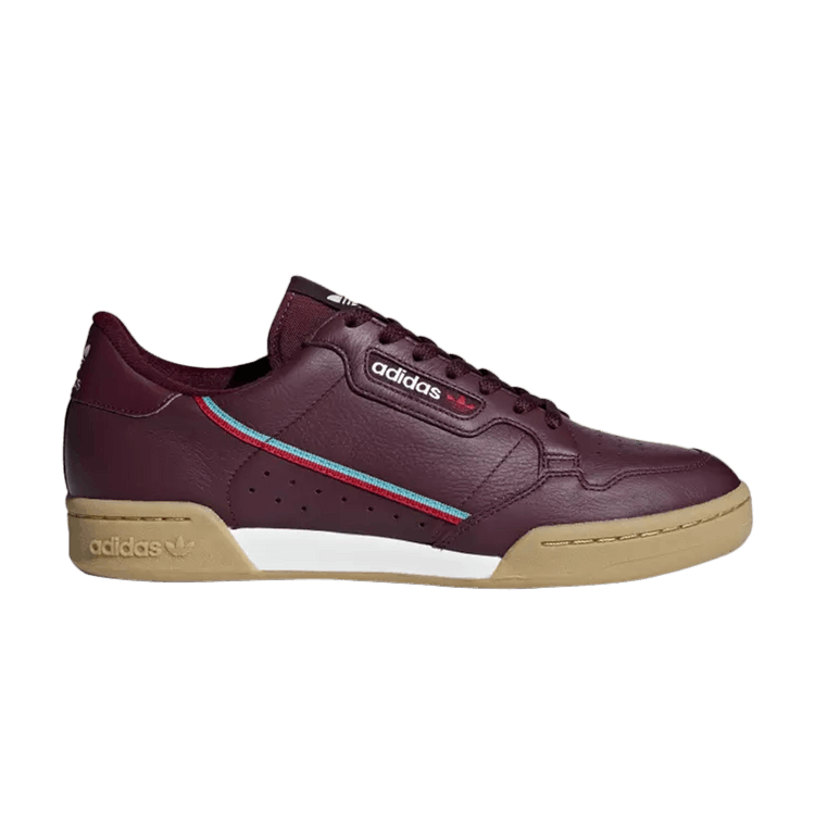Adidas Continental 80 'Maroon' — Maroon/Scarlet/Hi-Res Aqua