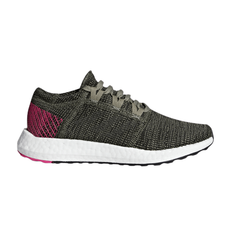 Adidas PureBoost Go J 'Trace Cargo Pink' — Base Green/Trace Cargo/Shock Pink
