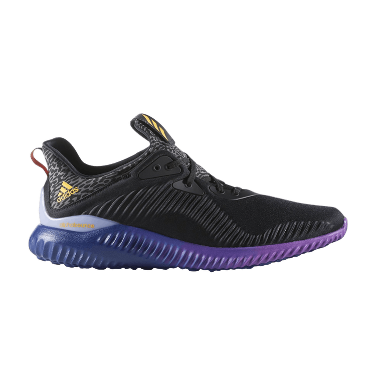 Adidas Alphabounce 'Shock Purple' — Core Black/Solar Gold/Shock Purple