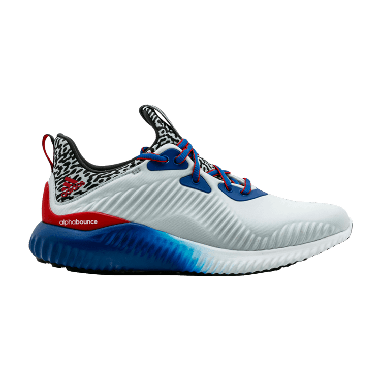 Adidas Alphabounce Team Bowl Series PE 'Kansas Jayhawks' — Core White/Core Blue/Red