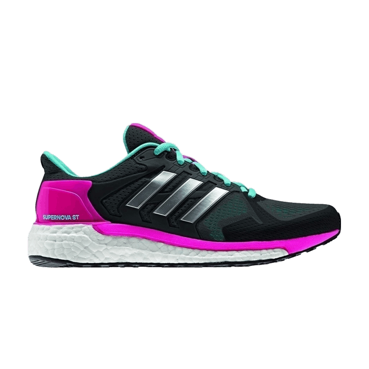 Adidas Wmns Supernova ST 'Black Pink' — Core Black/Silver Metallic/Shock Pink