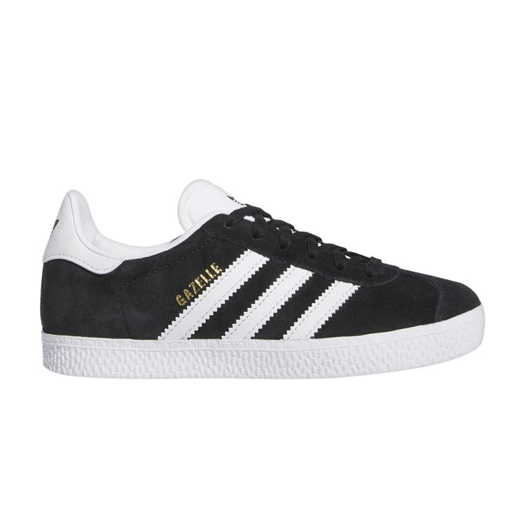 adidas Gazelle J 'Black Cloud White' — Core Black/Cloud White/Gold Metallic