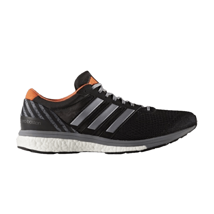 Adidas Adizero Boston 6 GFX 'Black Energy Orange' — Black/Tech Grey/Energy Orange