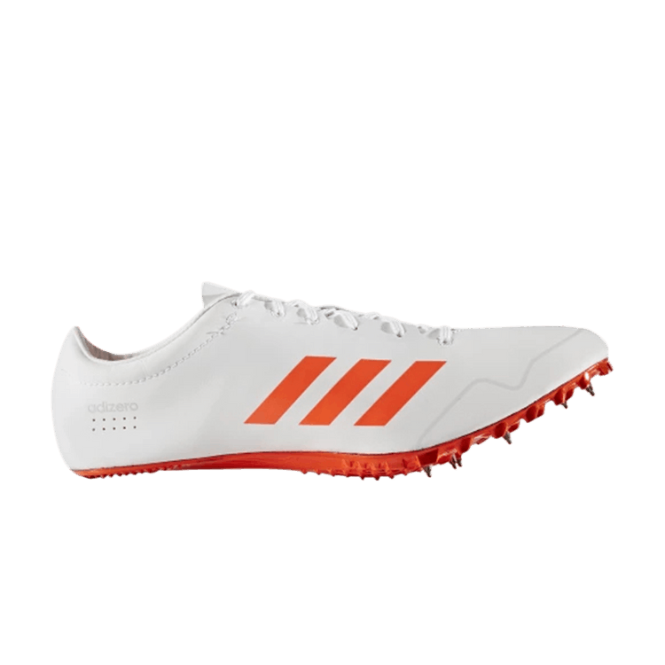 Adidas Adizero Prime Sprint Spikes 'White Red Silver' — cloud white/solar red/silver metallic