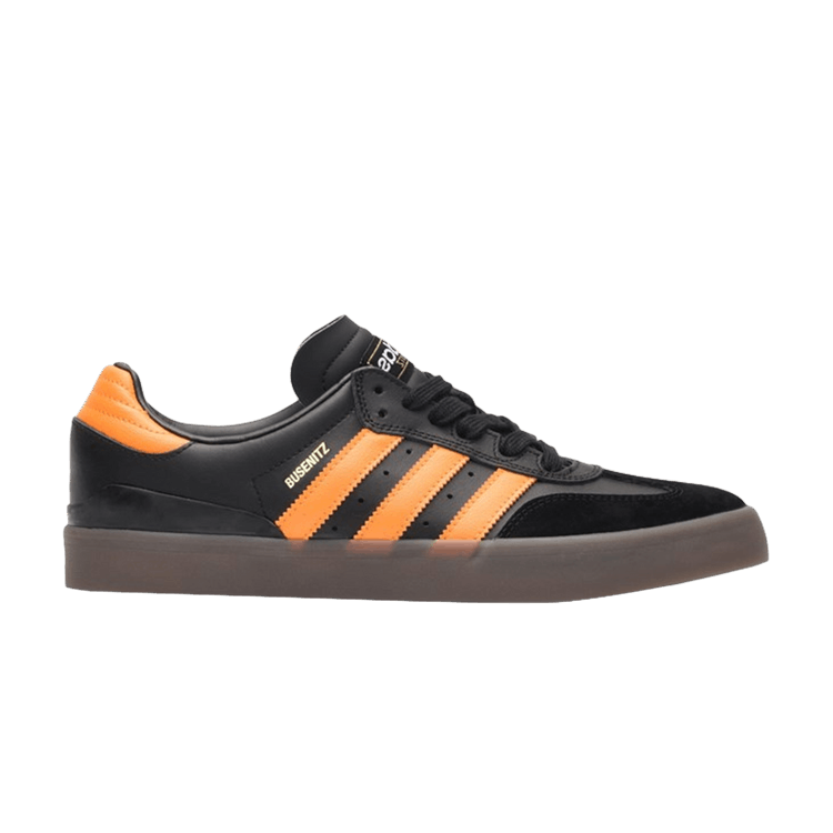 Adidas Busenitz Vulc Samba 'Black Bright Orange' — Core Black/Natural/Bright Orange